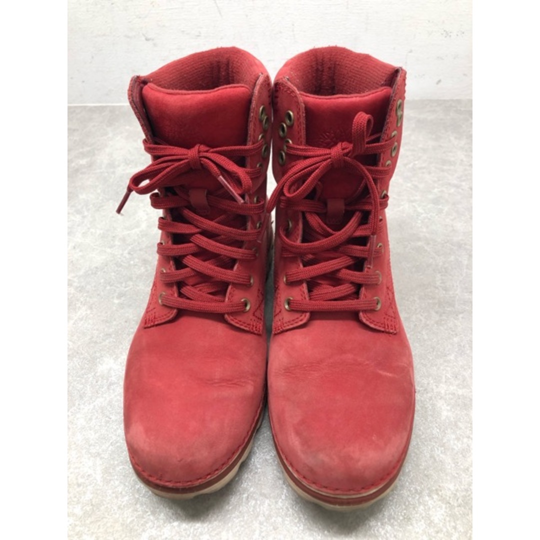 Timberland(ティンバーランド)のTimberland(ティンバーランド) TB08065B BROOKTON 6IN RED NUBUK レディース ブーツ 24cm レッドヌバック 【C0601-007】 レディースの靴/シューズ(ブーツ)の商品写真