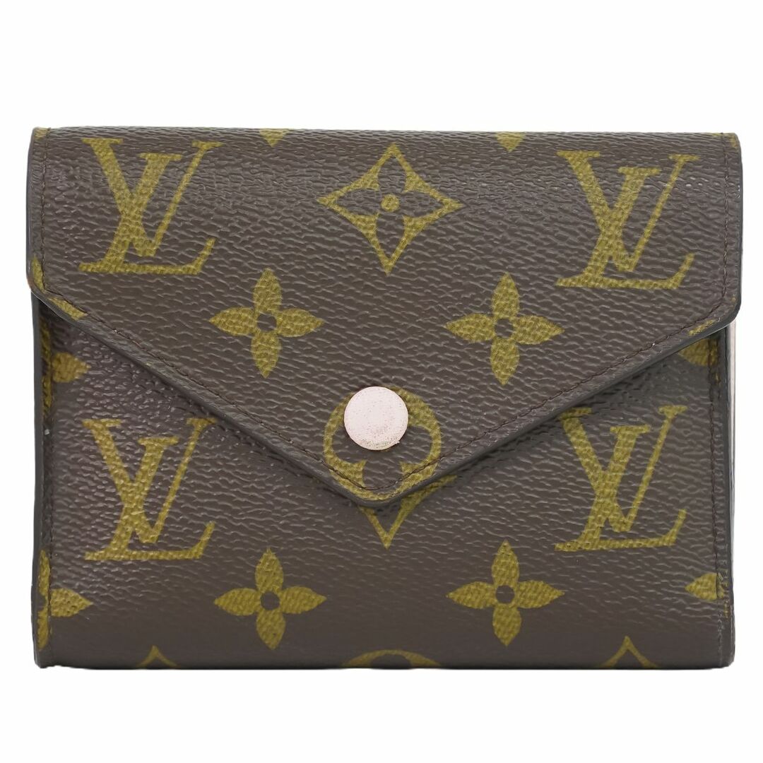 LOUIS VUITTON(ルイヴィトン)の本物 ルイヴィトン LOUIS VUITTON LV ポルトフォイユ ヴィクトリーヌ モノグラム 折財布 コンパクトウォレット ブラウン M62360 ビトン 財布 ウォレット 中古 レディースのファッション小物(財布)の商品写真