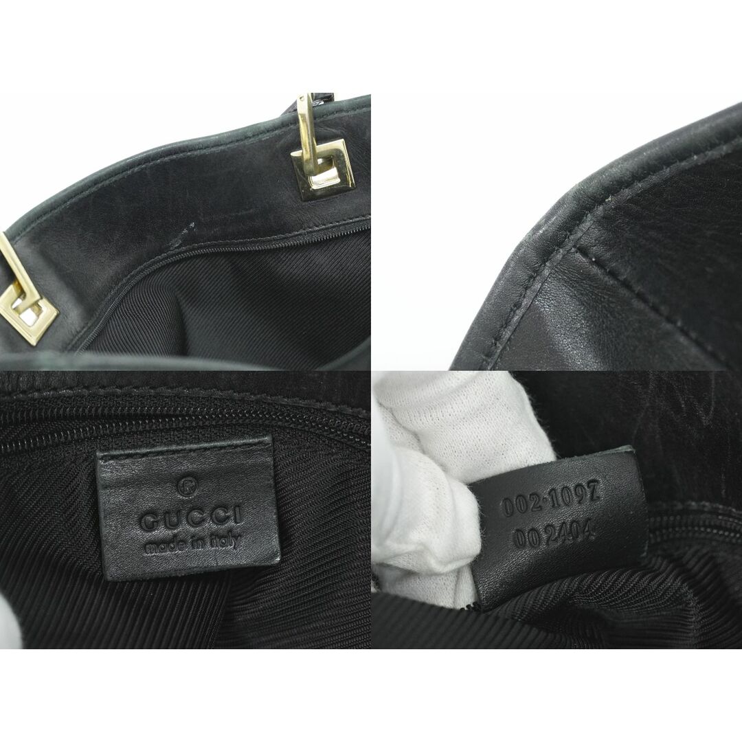 Gucci(グッチ)の本物 グッチ GUCCI GGキャンバス トートバッグ ハンドバッグ ブラック 002.1097 バッグ 中古 レディースのバッグ(トートバッグ)の商品写真