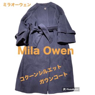 ミラオーウェン(Mila Owen)のミラオーウェン　コート　ネイビー　ボリューム袖　濃紺　(ロングコート)