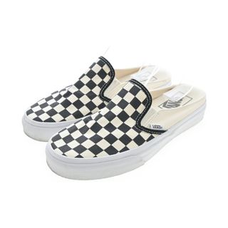 ヴァンズ(VANS)のVANS バンズ サンダル 23.5cm アイボリーx黒x白(チェック) 【古着】【中古】(サンダル)