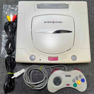 セガ(SEGA)の【すぐ遊べる】SS セガサターン 白 シロ 本体 電池交換メンテ清掃 管理317(家庭用ゲーム機本体)