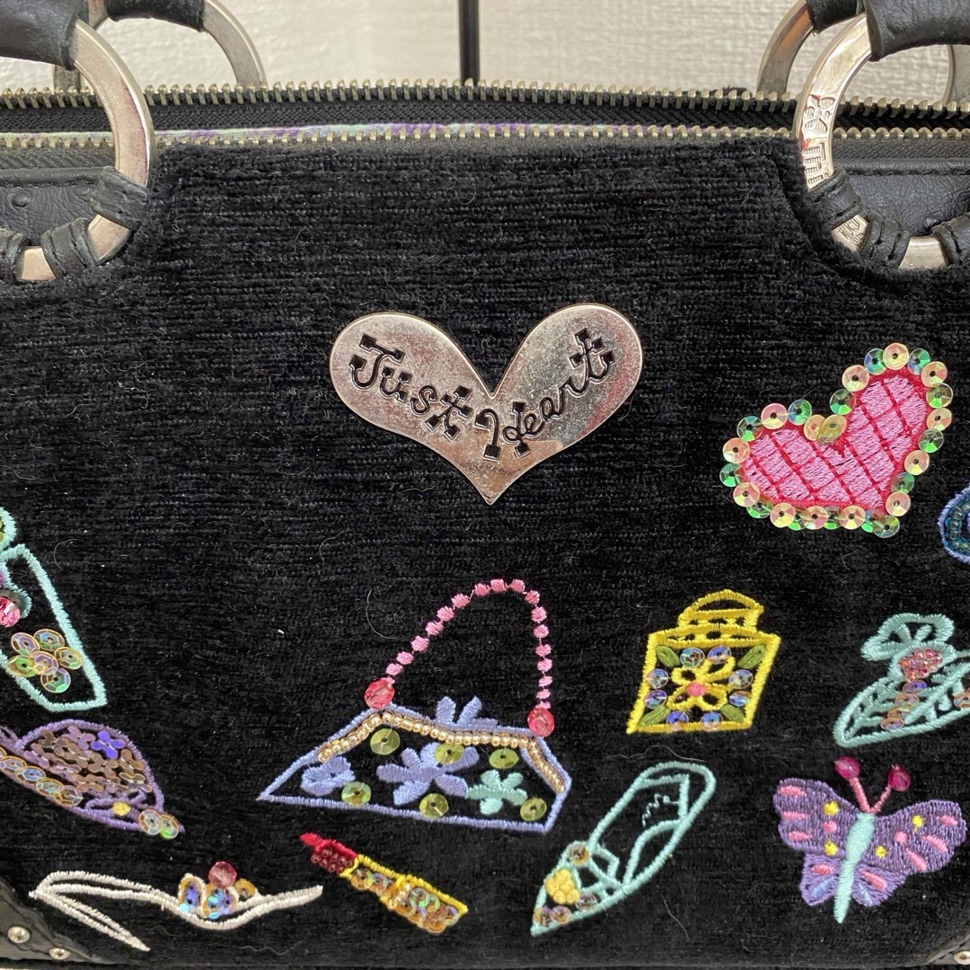 専用‼️シンクビー!ハンドバッグジャストハートビジュー ハート リボン 花 A4可 専用‼️シンクビー!ハンドバッグジャストハートビジュー ハート リボン 花 A4可