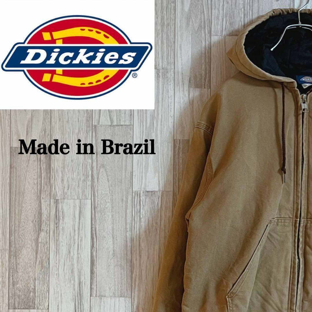 Dickies(ディッキーズ)のディッキーズ ダックジャケット　ブラジル製　ロゴ　ベージュ　ユニセックス　M メンズのトップス(パーカー)の商品写真