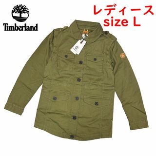 ティンバーランド(Timberland)の新品　Lサイズ　ティンバーランド　レディース　ミリタリー ジャケット オリーブ(ミリタリージャケット)