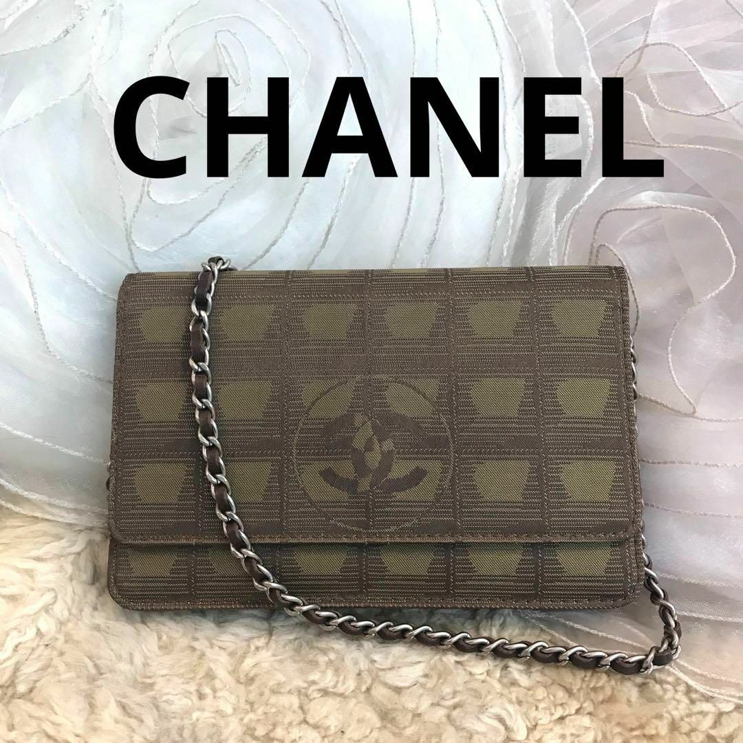 決算特価商品 CHANEL ニュートラベルライン チェーンウォレット