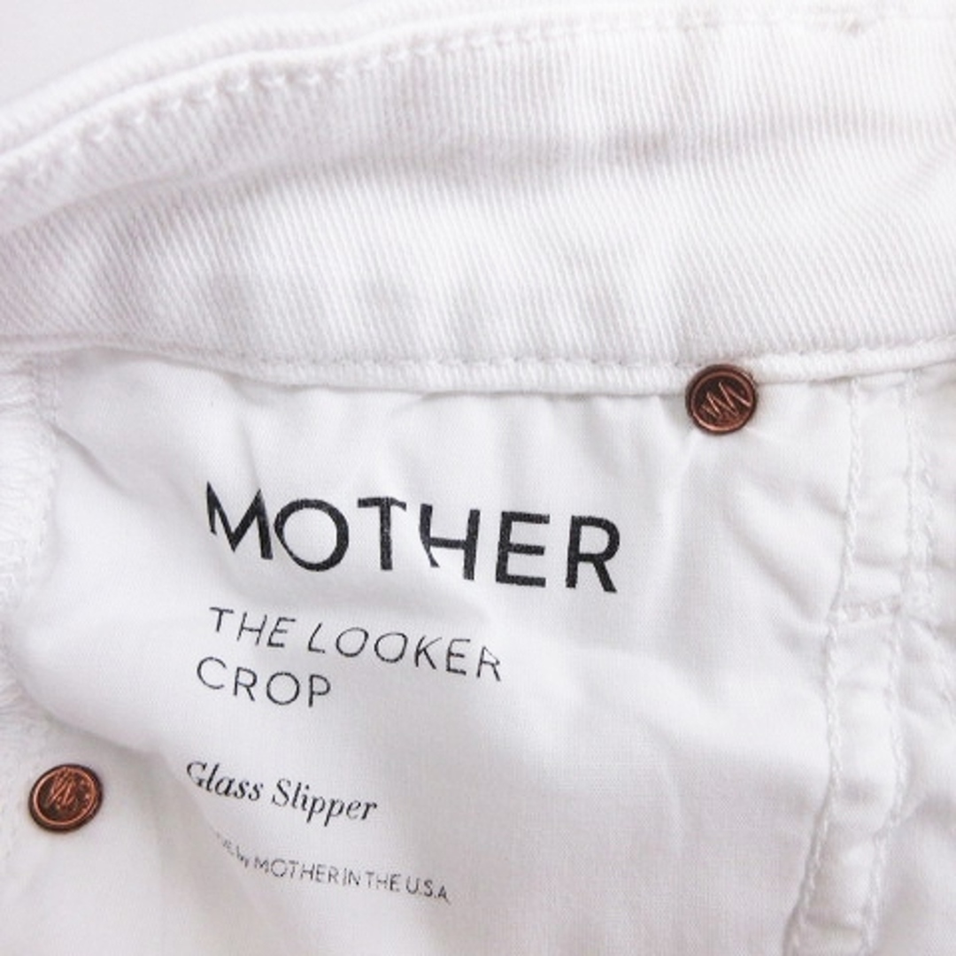 mother(マザー)のマザー デニムパンツ クロップドスキニージーンズ ストレッチ 白 25 ■RF レディースのパンツ(デニム/ジーンズ)の商品写真