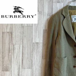 バーバリー(BURBERRY)のバーバリーテーラードジャケット　Burberry チェック柄　ヴィンテージ(テーラードジャケット)