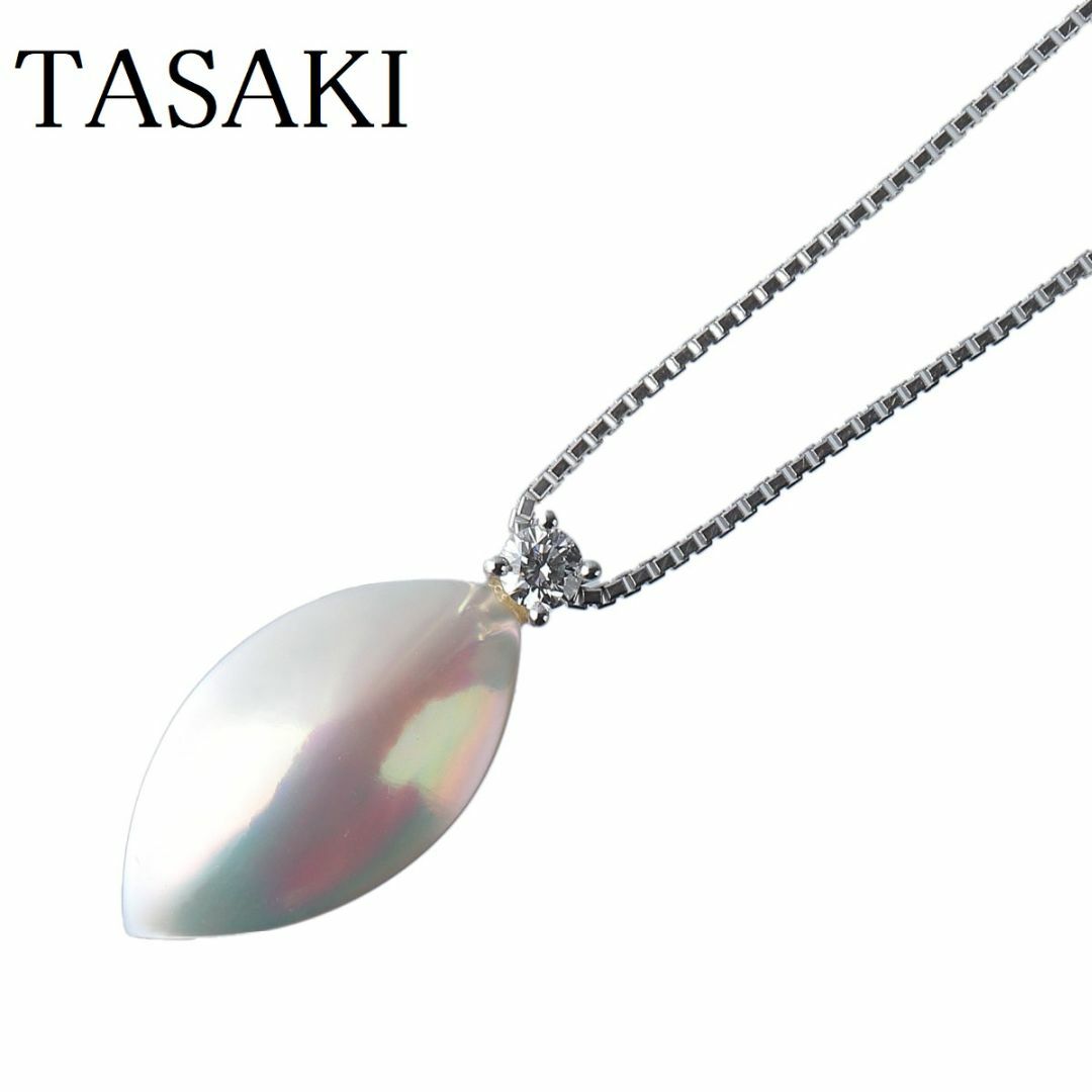 TASAKI - タサキ マベパール ダイヤ ネックレス ダイヤ0.09ct K18WG