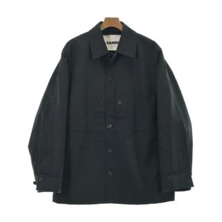 ジルサンダー(Jil Sander)のJIL SANDER ジルサンダー カバーオール 48(L位) 黒 【古着】【中古】(カバーオール)