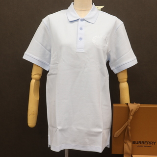 バーバリー(BURBERRY)のITCDVPBLP1KW 新品 未使用 バーバリー ロンドン ポロシャツ ブルー 半袖 刺繍 メンズ サイズ M(ポロシャツ)