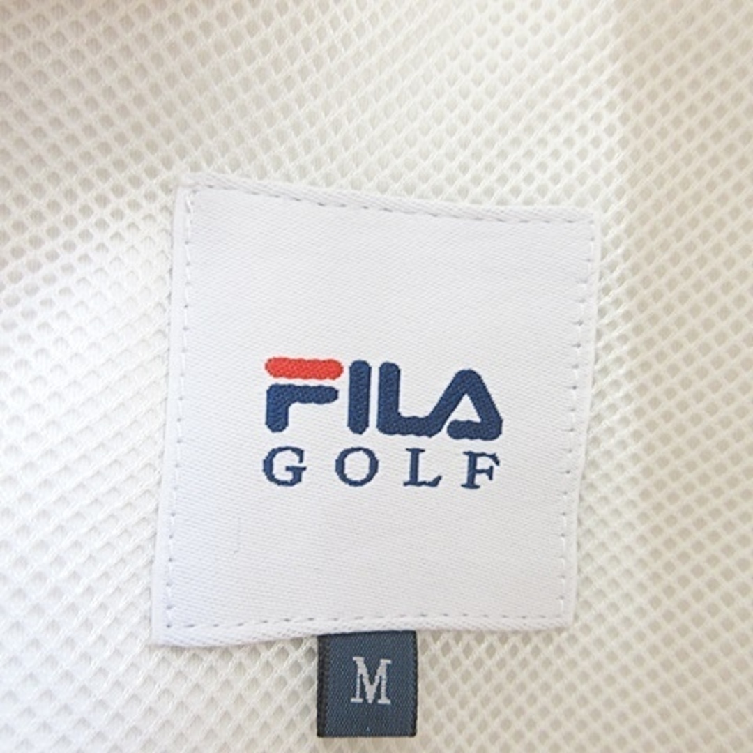 FILA(フィラ)のフィラ ゴルフ ジャケット ブルゾン スタンドカラー 配色 アイボリー 緑 M スポーツ/アウトドアのゴルフ(ウエア)の商品写真