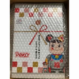 ベアブリック(BE@RBRICK)のBE@RBRICK 招き猫 ペコちゃん 福 銀メッキ 100% & 400%(その他)