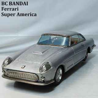 バンダイ(BANDAI)の萬代屋 フェラーリ スーパーアメリカ銀色リペイントtinブリキtoy car箱無(ミニカー)