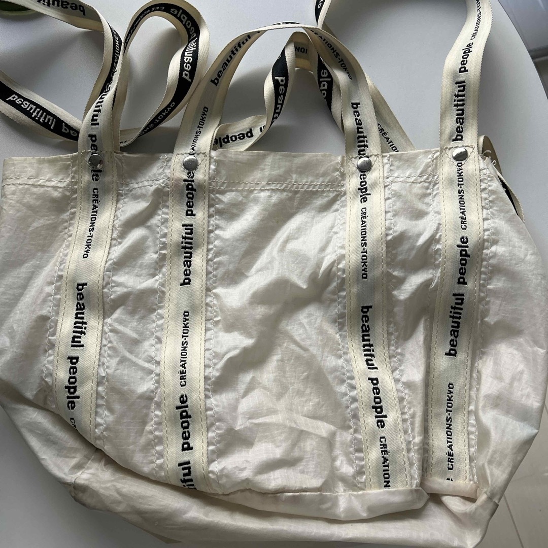 beautiful people(ビューティフルピープル)のruu様　専用　sail cloth logo tape shift bag  レディースのバッグ(トートバッグ)の商品写真