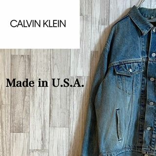 calvin kleinデニムジャケット　Gジャン　アメリカ製　ヴィンテージ　M(Gジャン/デニムジャケット)