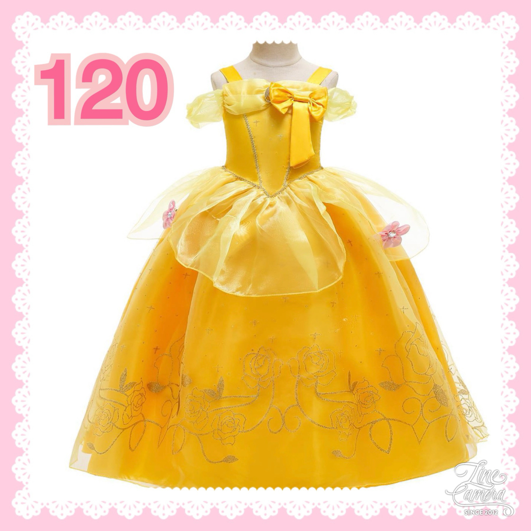 120 ベル ドレス プリンセスドレス 美女と野獣 ディズニー 120 ベル ドレス プリンセスドレス 美女と野獣 ディズニー