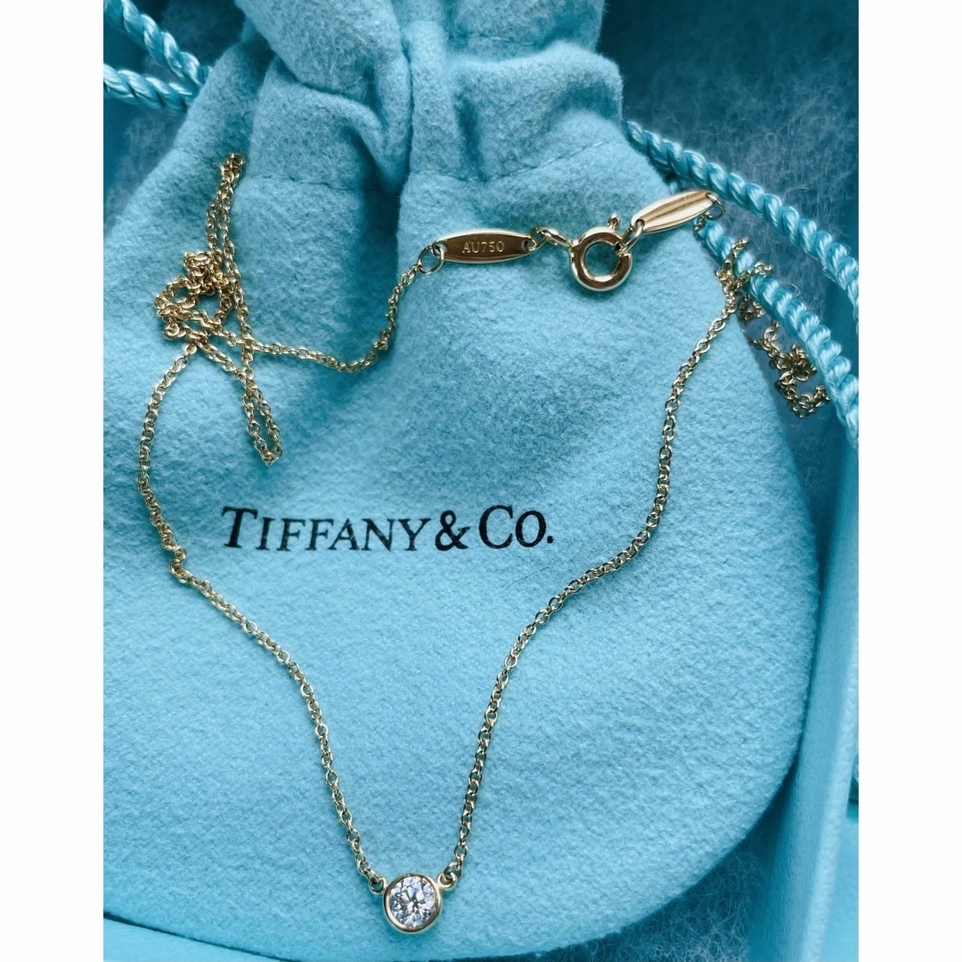 Tiffany & Co.(ティファニー)のティファニー☆ダイヤモンドバイザヤードネックレス＊イエローゴールド♪0.14ct レディースのアクセサリー(ネックレス)の商品写真