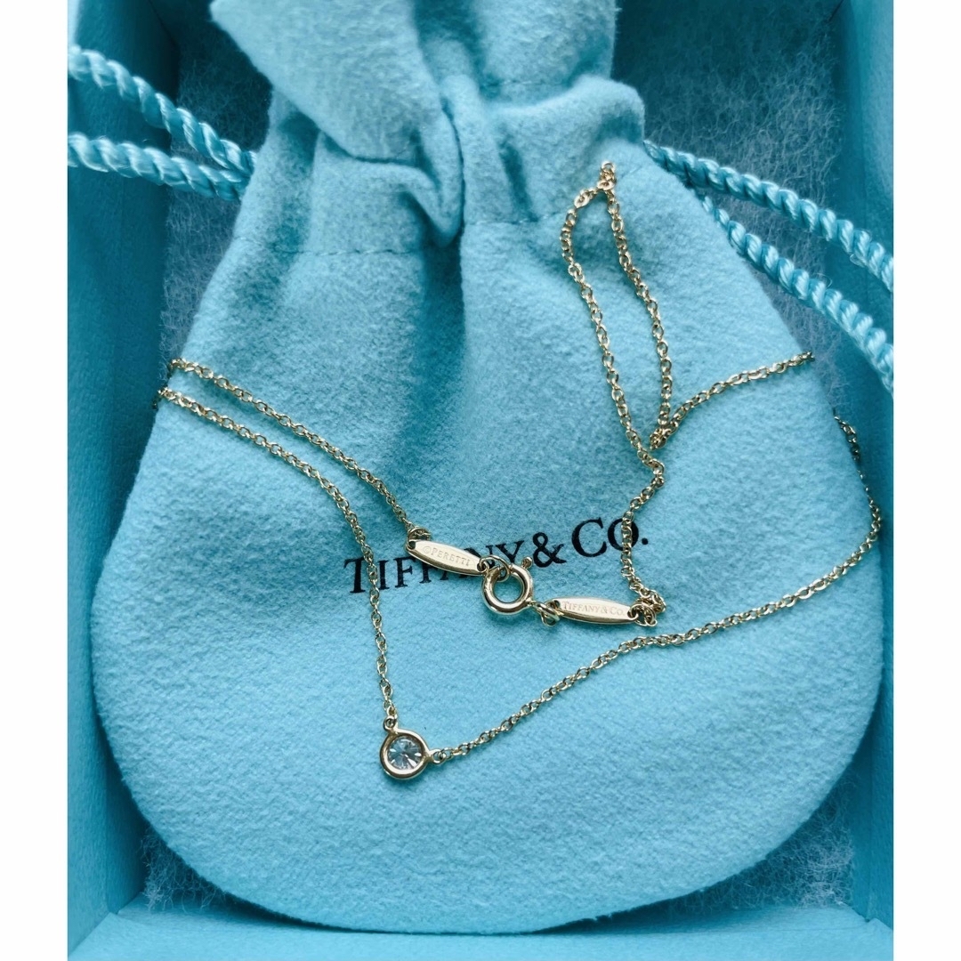 Tiffany & Co.(ティファニー)のティファニー☆ダイヤモンドバイザヤードネックレス＊イエローゴールド♪0.14ct レディースのアクセサリー(ネックレス)の商品写真