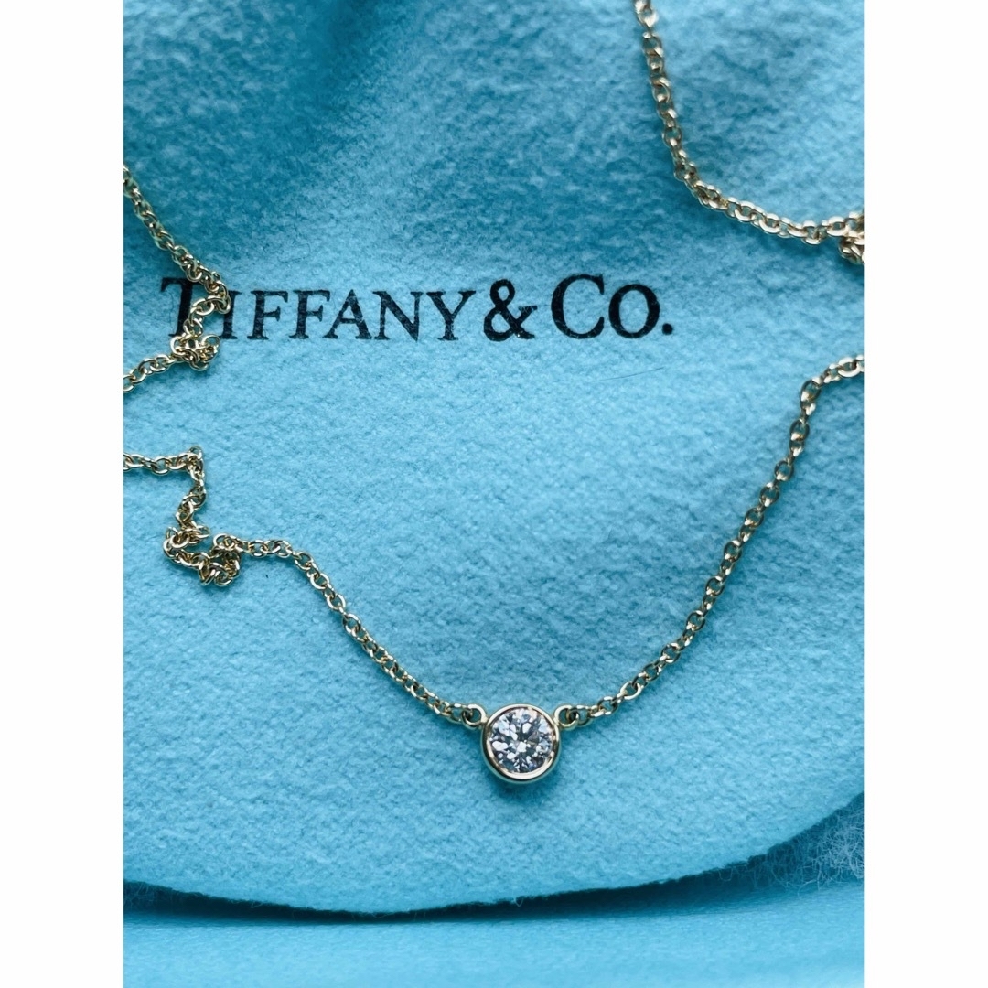 Tiffany & Co.(ティファニー)のティファニー☆ダイヤモンドバイザヤードネックレス＊イエローゴールド♪0.14ct レディースのアクセサリー(ネックレス)の商品写真