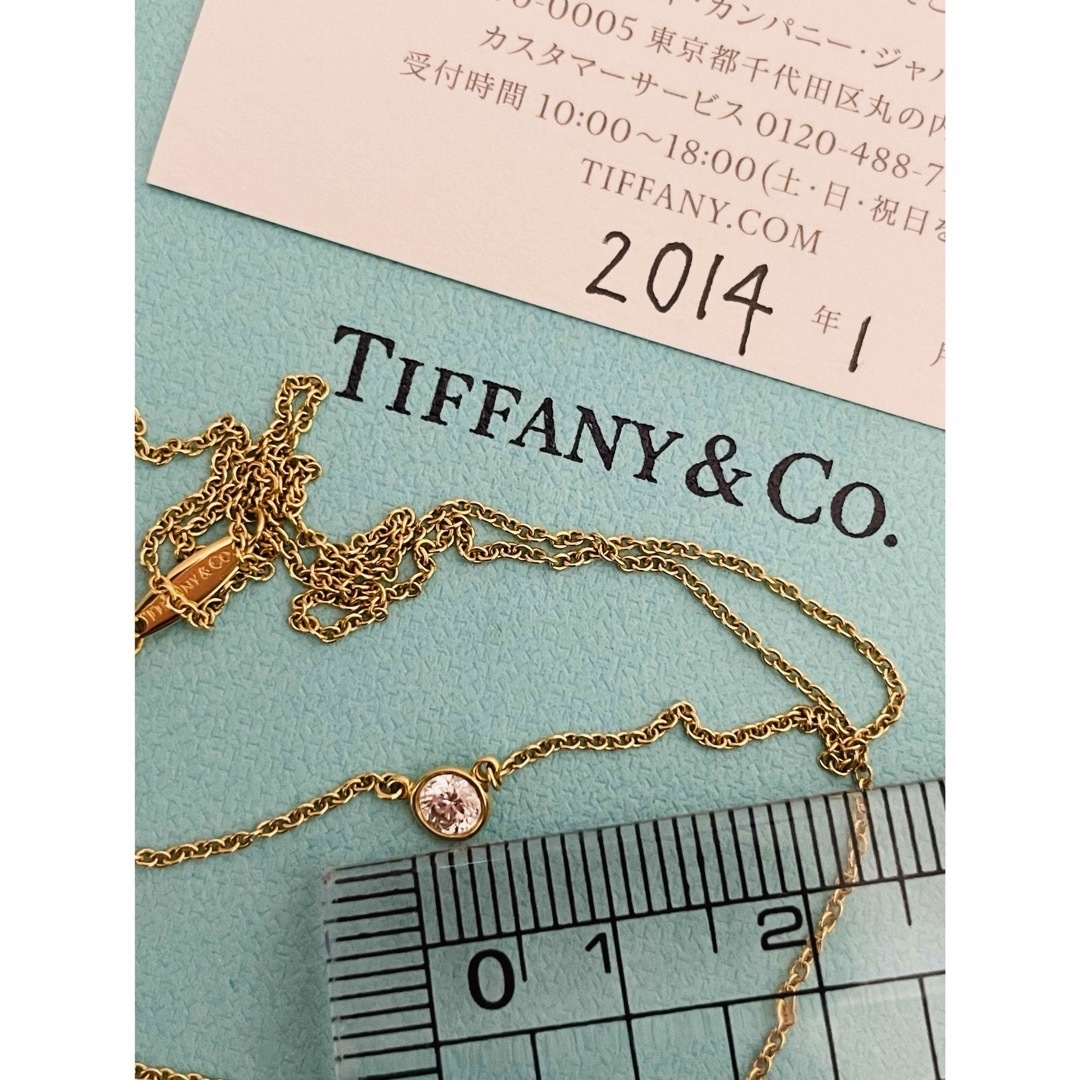 Tiffany & Co.(ティファニー)のティファニー☆ダイヤモンドバイザヤードネックレス＊イエローゴールド♪0.14ct レディースのアクセサリー(ネックレス)の商品写真