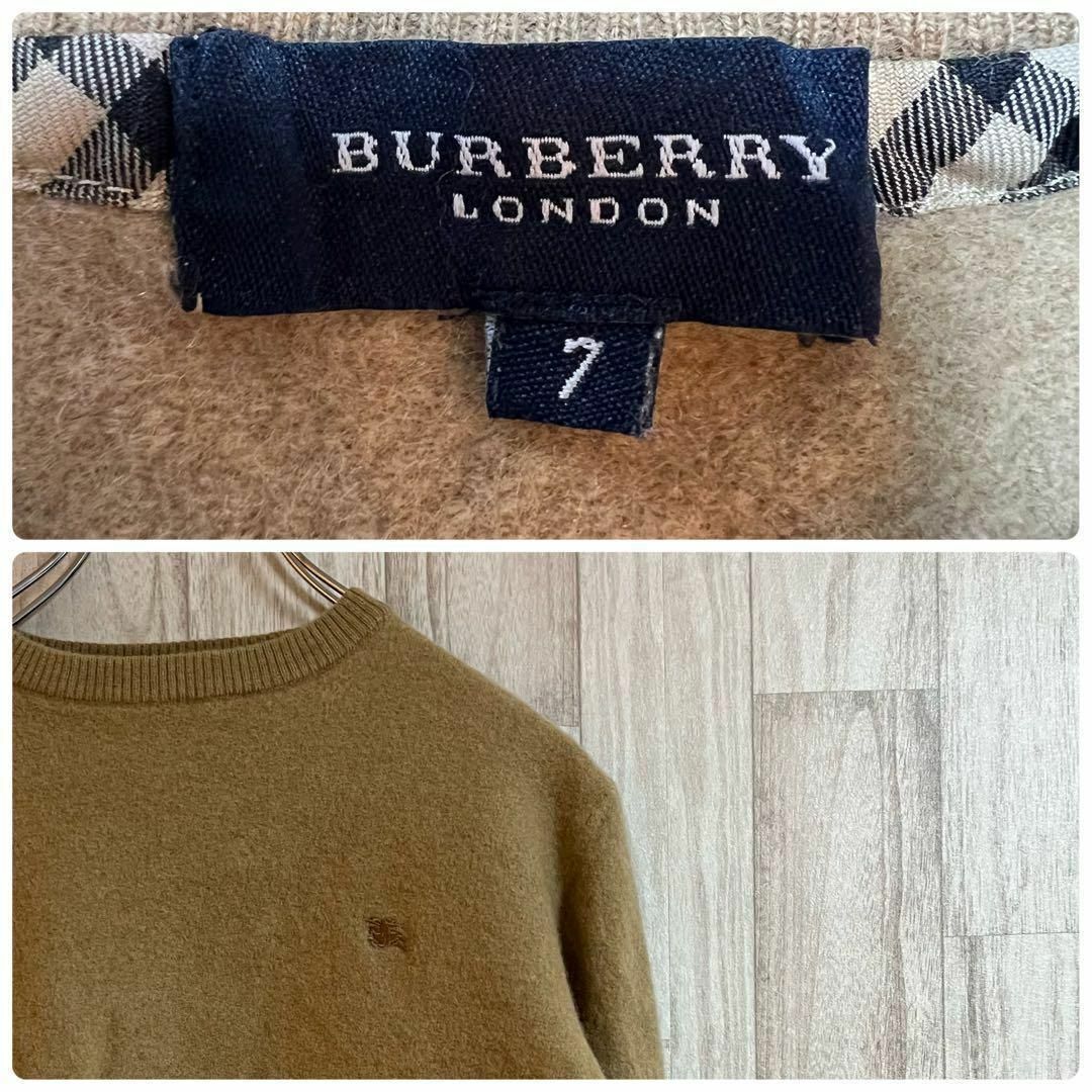 BURBERRY(バーバリー)のバーバリーニット　セーター　ベージュ　ワンポイントロゴ レディースのトップス(ニット/セーター)の商品写真