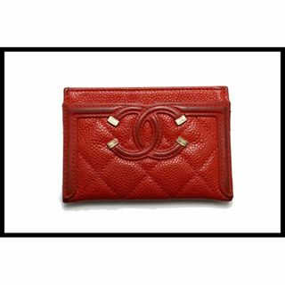 シャネル キャビアスキン 財布(レディース)(レッド/赤色系)の通販