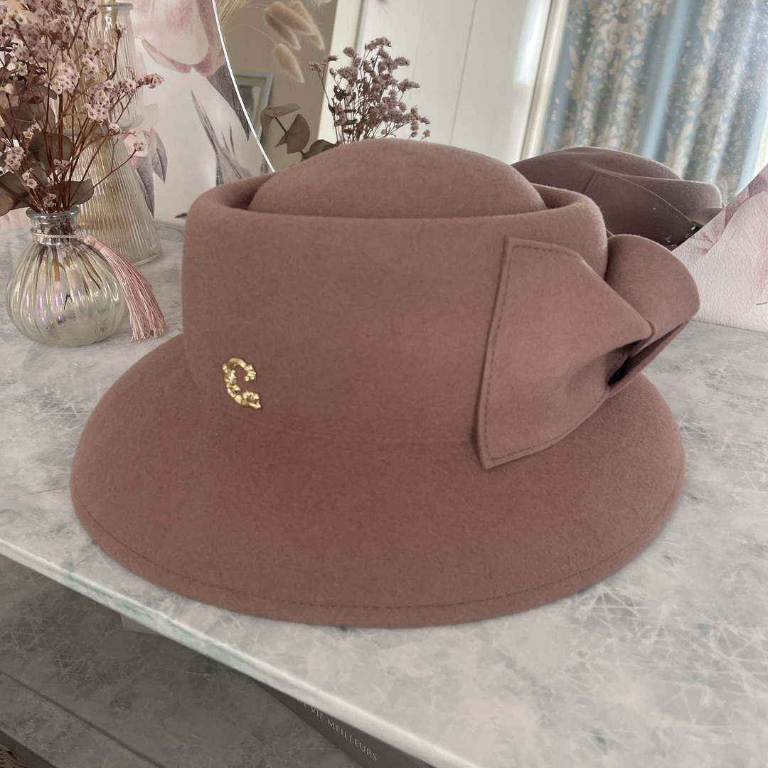 CA4LA(カシラ)のカシラ　リボンハット　くすみピンク レディースの帽子(ハット)の商品写真