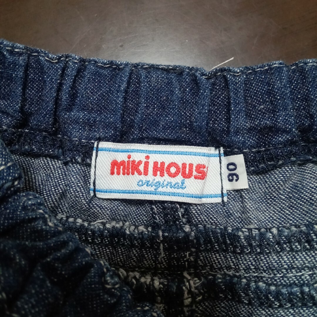 mikihouse(ミキハウス)のミキハウス　デニムパンツ　短パン　ショートパンツ　90 キッズ/ベビー/マタニティのキッズ服女の子用(90cm~)(パンツ/スパッツ)の商品写真