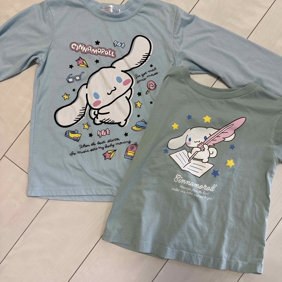 サンリオ(サンリオ)のシナモロール　Tシャツセット　120・130サイズ キッズ/ベビー/マタニティのキッズ服女の子用(90cm~)(Tシャツ/カットソー)の商品写真