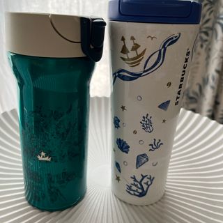 スターバックスコーヒー(Starbucks Coffee)のスターバックス　Starbucks タンブラー２本セット ブルー系　グリーン系　(タンブラー)