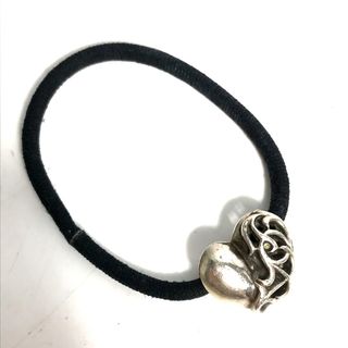 クロムハーツ(Chrome Hearts)のクロムハーツ CHROME HEARTS ハート コンチョ ヘアアクセサリー ブレスレット ヘアゴム SV925 ブラック(その他)