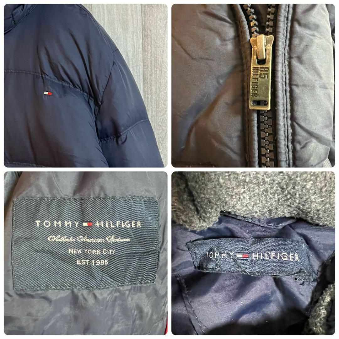 TOMMY HILFIGER(トミーヒルフィガー)のトミーヒルフィガーダウンジャケット　インドネシア製　2WAY ネイビー メンズのジャケット/アウター(ダウンジャケット)の商品写真