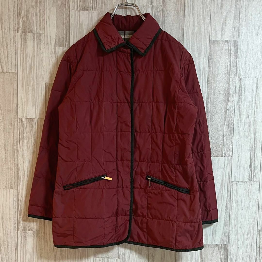 BURBERRY(バーバリー)のバーバリーダウンジャケット　Burberry London チェック柄　レッド レディースのジャケット/アウター(ダウンジャケット)の商品写真