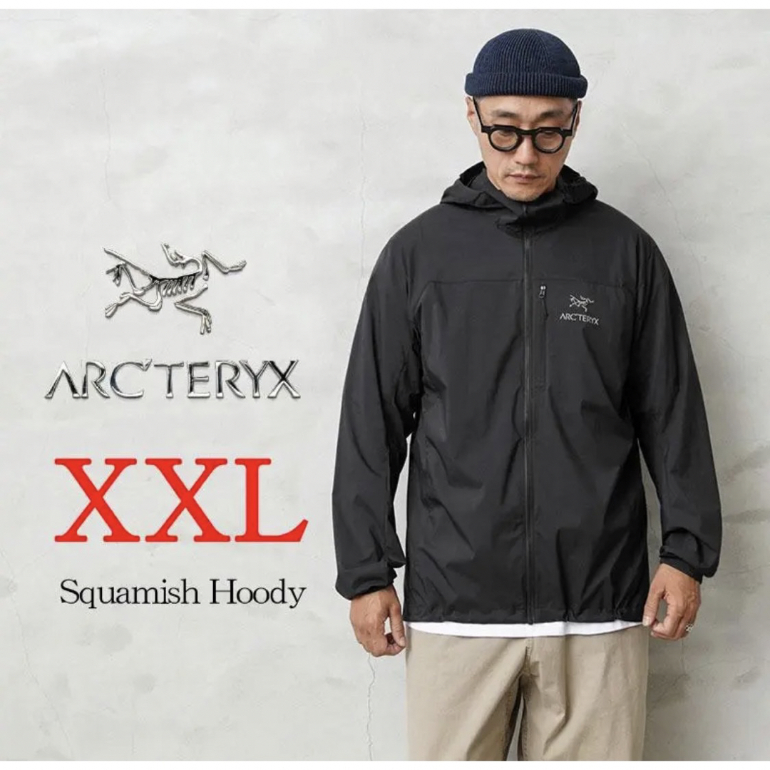 【新品】XXL　ARC'TERYX / Squamish Hoodie　ブラックARC