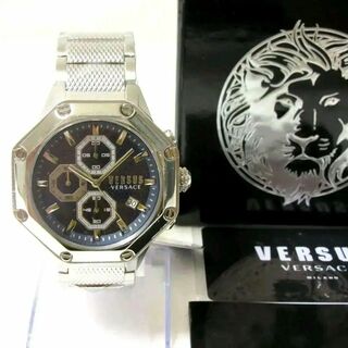 VERSUS - メタリックゴールド/ブラック新品メンズ腕時計