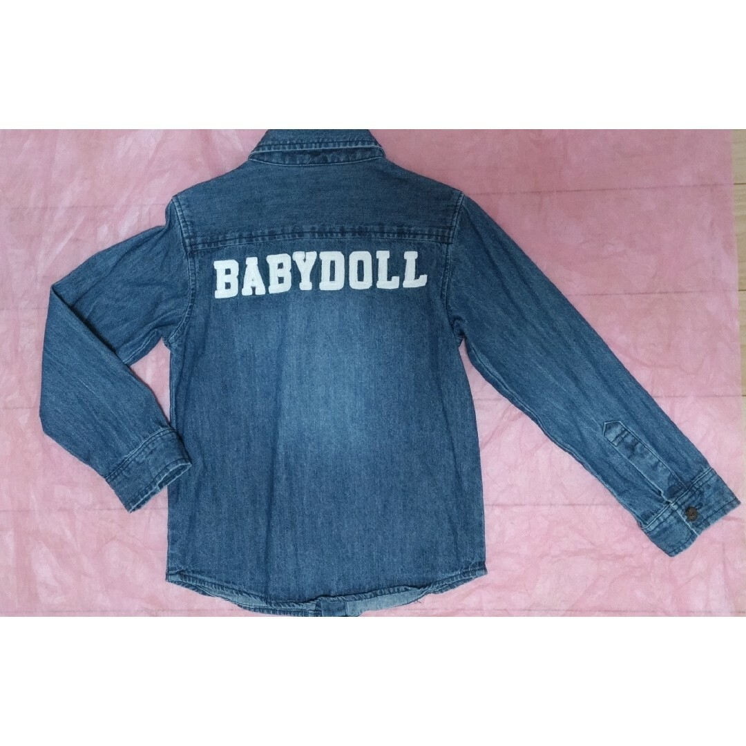 BABYDOLL(ベビードール)の数回のみ着用★BABYDOLL　デニムシャツ　110 キッズ/ベビー/マタニティのキッズ服男の子用(90cm~)(ジャケット/上着)の商品写真