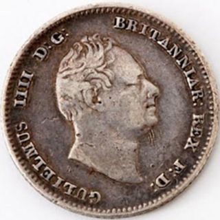 ロイヤルコレクション(Royal Collection)の英国　ウィリアム4世　4ペンス銀貨　希少旧法定流通硬貨　コイン　1836年(貨幣)