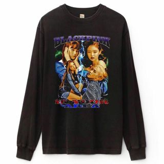 BLACKPINK ブラックピンク 長袖 ロンＴ ブラック vintage(Tシャツ/カットソー(七分/長袖))