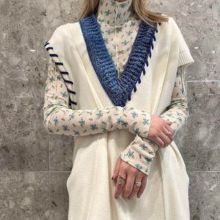 ルシェルブルー(LE CIEL BLEU)のルシェルブルー Crafted Knit Vest(ベスト/ジレ)