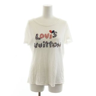 ルイヴィトン(LOUIS VUITTON)のルイヴィトン Tシャツ カットソー 半袖 ハートロゴ M 白 ホワイト(Tシャツ(半袖/袖なし))