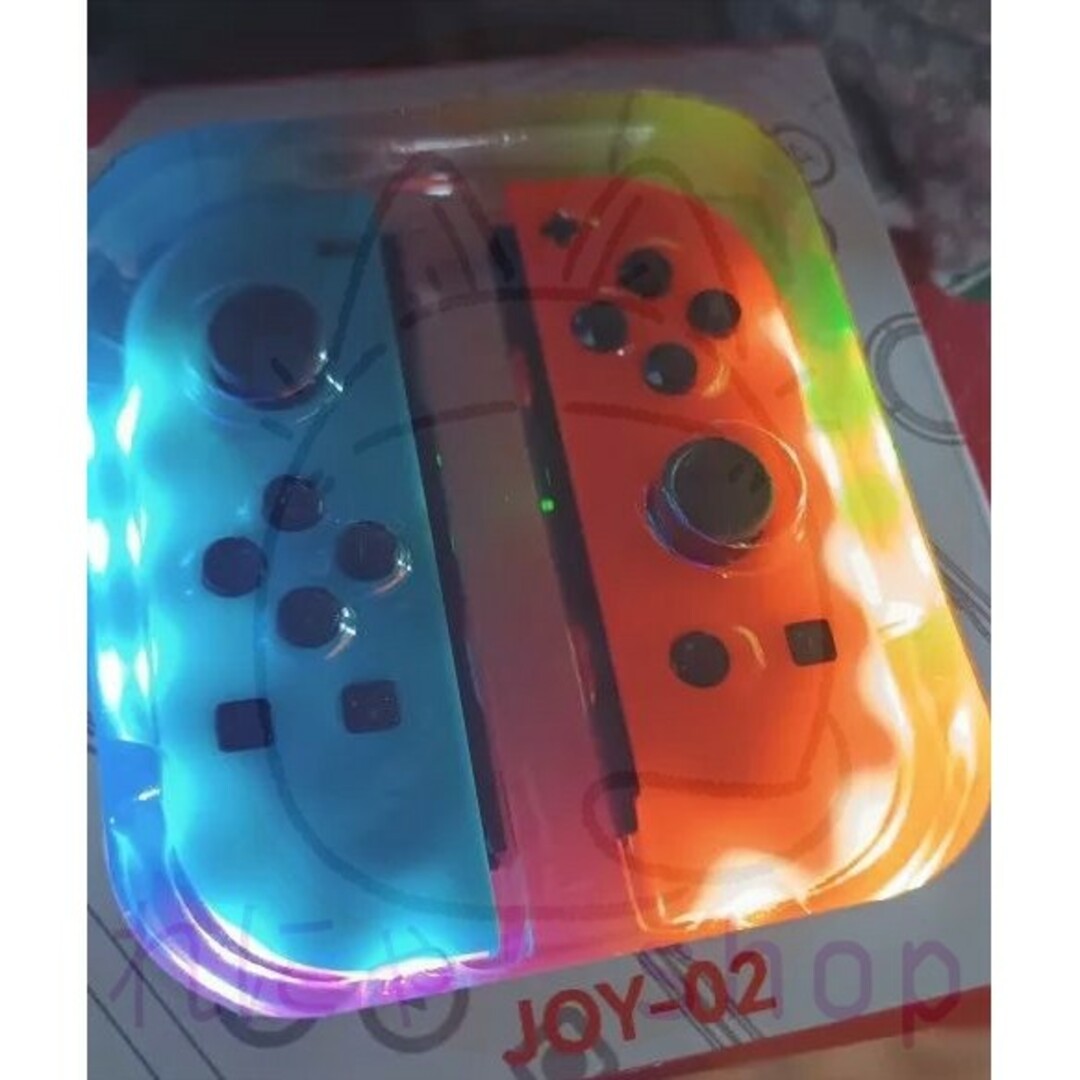 Nintendo Switch(ニンテンドースイッチ)のNintendo Switch Joy-Con 紫-黄（連射・LED搭載） エンタメ/ホビーのゲームソフト/ゲーム機本体(家庭用ゲーム機本体)の商品写真