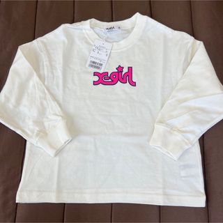 エックスガールステージス(X-girl Stages)の新品タグ付き　エックスガールステージス　女の子トップス　ロゴ長袖Tシャツ 110(Tシャツ/カットソー)