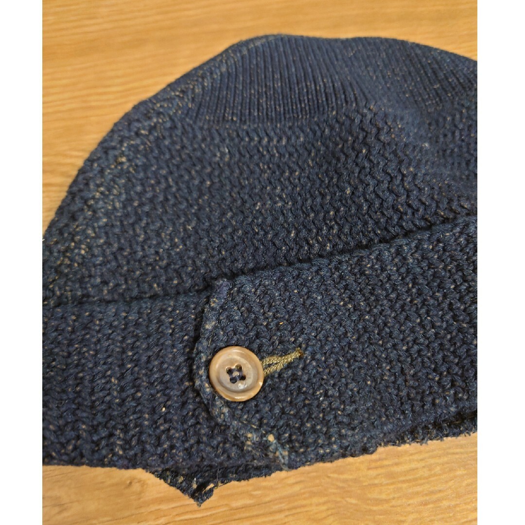 45R(フォーティファイブアール)の【希少】45Rインディゴフィッシャーマンニット帽 レディースの帽子(ニット帽/ビーニー)の商品写真