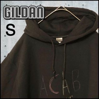 ギルタン(GILDAN)の【匿名配送】GILDAN ギルダンパーカー フード付き ブラック 古着 メンズ(パーカー)