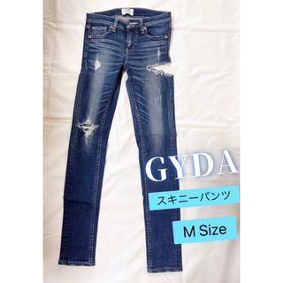 ジェイダ(GYDA)のGYDA SIDE RIPPED スキニーパンツ(インディゴ)(デニム/ジーンズ)