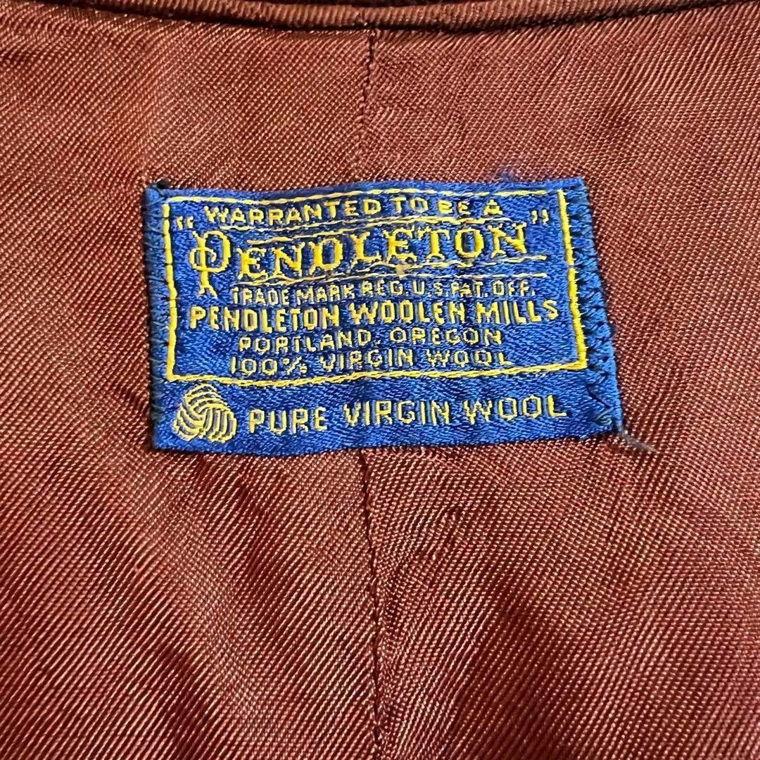 PENDLETON(ペンドルトン)のペンドルトンヴィンテージウールベスト　アメリカ製　　チェック柄　赤 メンズのトップス(ベスト)の商品写真