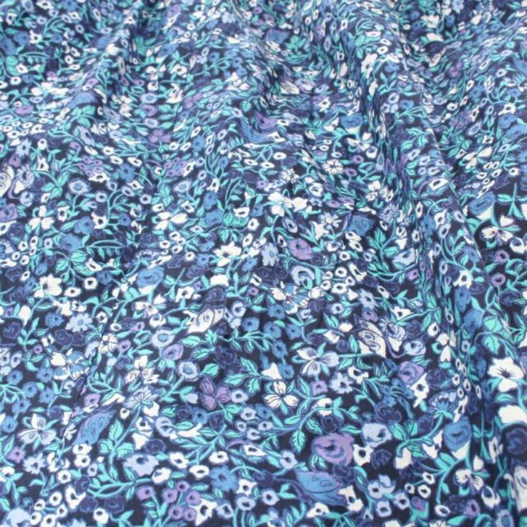 Drawer(ドゥロワー)の フレア スカート 花柄 コットン ネイビー マルチカラー レディースのスカート(ロングスカート)の商品写真