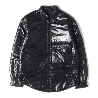 美品 DSQUARED2 ディースクエアード ジャケット サイズ:46 19AW ロゴ ナイロン パテッド シャツ ブルゾン S74DM0271 S52011 コーチジャケット 中わた ブラック 黒 アウター コート イタリア製【メンズ】