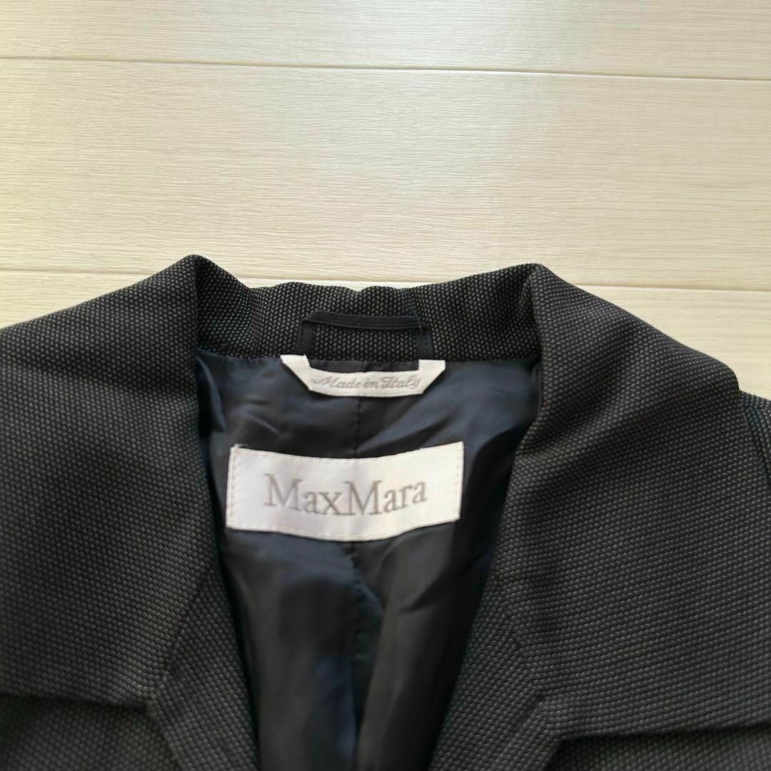 身幅44美品！MaxMara　テーラードジャケット　最高級白タグ　サイズ40　ブラック